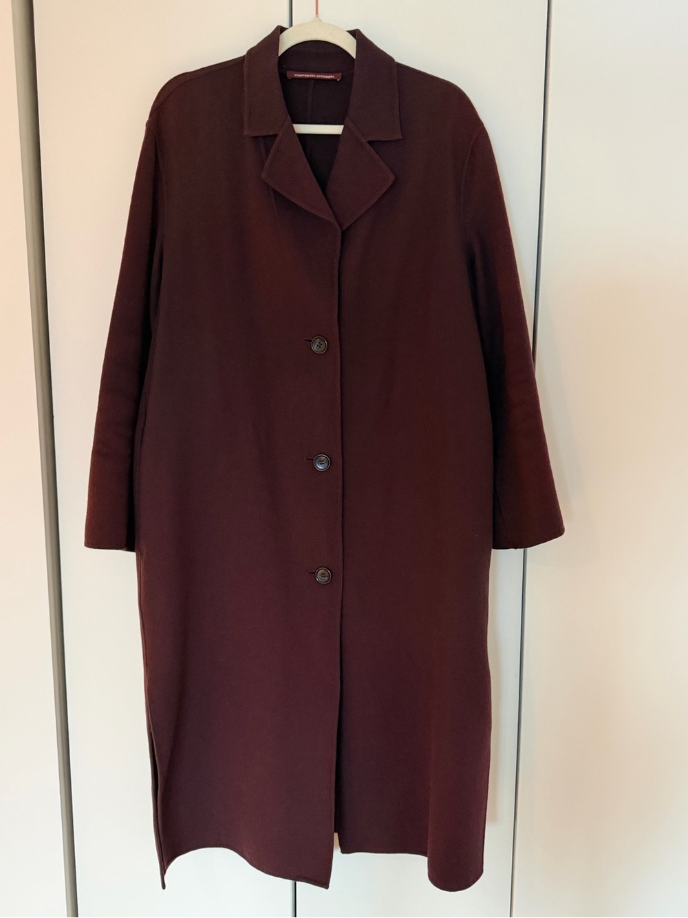 Comptoir des Cotonniers JACARE wool coat - burgundy - FR 38 / US 6